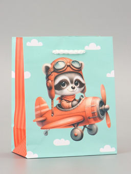 Цена за 4 шт. Пакет подарочный ламинированный «В полете» 11.5×14.5×6.5 см