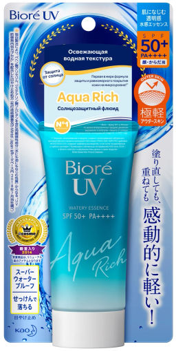 Солнцезащитный крем флюид Biore UV Aqua Rich SPF 50+ Биоре  фото 4