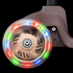 Самокат трёхколёсный ROCKET колёса PU, цвет коричневый - Кнр фото 9