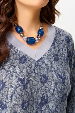 Платье FITA 5091 серо-синий