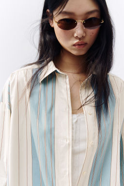 Camisa oversize de popelina - H&m фото 7