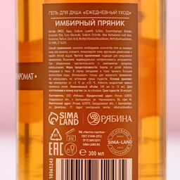 Гель для душа, 300 мл, аромат имбирного пряника, Чистое счастье  фото 5