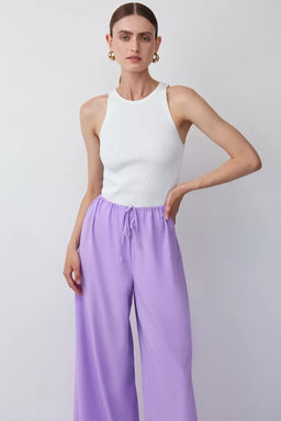 Брюки широкие из вискозы на кулиске - Mollis фото 2
