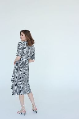 Платье AURA 3127-176 черно-белый