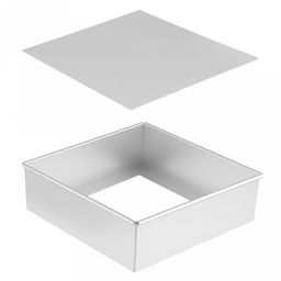 Форма для выпечки алюминиевая "Мастер" 25,4х25,4х8см, s1,2мм, съемное дно, загнутый край, в коробке (Китай)