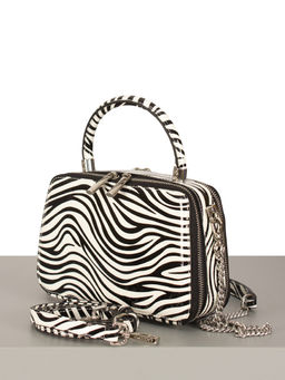 LACCOMA сумка НИM356-зебра натуральная кожа хлопок
