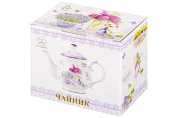 Чайник 380 мл 17*10*12 см "Лаванда" фарфор NEW BONE CHINA