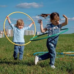 Обруч, диаметр 60 см, цвет жёлтый