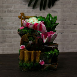 Фонтан настольный «Цветущий сад», 12×20 см, с подсветкой