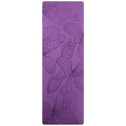 Коврик для йоги Sangh Flowers, 183х61х0,6 см, цвет фиолетовый  фото 5