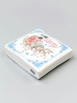 Цена за 2 шт. Салфетки бумажные «Новогодняя вьюга», однослойные, 24×24 см, 20 шт.