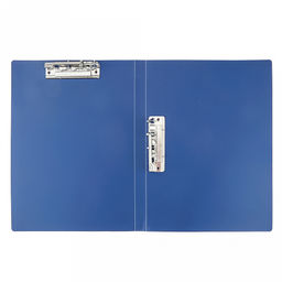 Папка с 2-мя зажимами А4, ширина корешка 20мм, пластик, цвет - синий (Китай)
