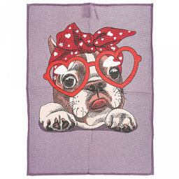 Полотенце кухонное 50х60см "Влюблен", рогожка, хлопок 156г/м2, без упаковки, "Домашняя мода" (Россия)