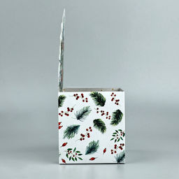 Коробка для мини-букетов С новым годом, снегири, 12 х 17 х 10 см - Дарите счастье фото 10