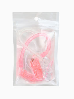 Держатель для соски - пустышки, пружинка, 2 шт., прозрачный, розовый, Крошка Я