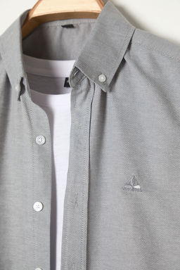 TRENDYOL MAN Gri Regular Nak?sl? Kolay Utulenebilir Smart Oxford Gomlek TMNAW24GO00089 - Trendyolmilla фото 17