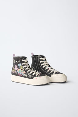 GRAFFITI HIGH-TOP SNEAKERS - Zara фото 2