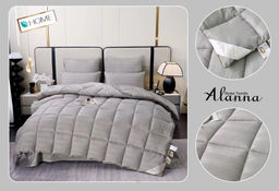 Одеяло Alanna Страйп-сатин с простыней и наволочками Зима ODALASS012