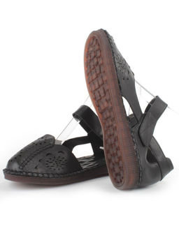 08-5008-1 BLACK Босоножки женские (натуральная кожа)