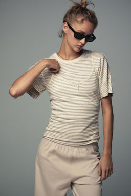 RUSTIC RUCHED T-SHIRT - Zara фото 5