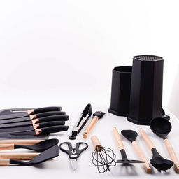 24-02-TM Набор кухонных принадлежностей на подставке силикон/пластик (х12) - Mayer&boch фото 2