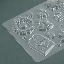 Цена за 10 шт. Форма для шоколада Новогодние традиции, 21?14 см