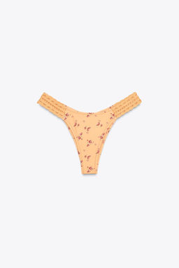 CROCHET FLOWER BIKINI BOTTOMS - Zara фото 5