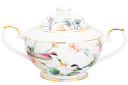 Сахарница 370 мл 17,5*11*10 см "Певчие птички" NEW BONE CHINA