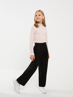 Beli Lastikli Basic Gabardin K?z ?ocuk Kargo Pantolon
