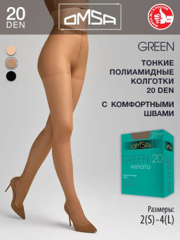 Колготки Omsa GREEN 20 (100/10)! - tropicale