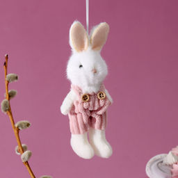 Мягкая игрушка Зайчик на подвесе, 14 см, цвет МИКС - Simaland фото 3