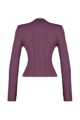 Mor Dik Yaka Triko Kazak TWOAW24KZ00329