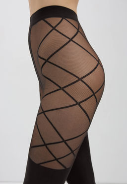 Колготки фантазийные CONTE Колготки с имитацией гольфинов и рисунком ромбы CONCEPT grafit - Conte elegant фото 2