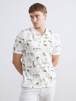Polo Yaka Desenli Pike Erkek Ti??rt