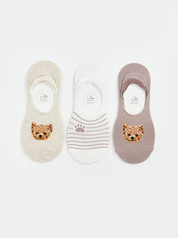 Ay? Teddy Bask?l? Kad?n Babet ?orap 3l?