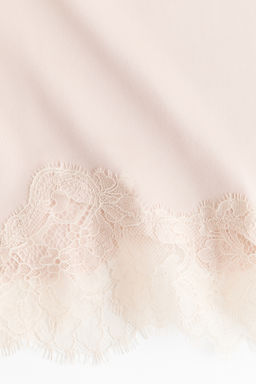 Falda lencera con ribete de encaje - H&m фото 3