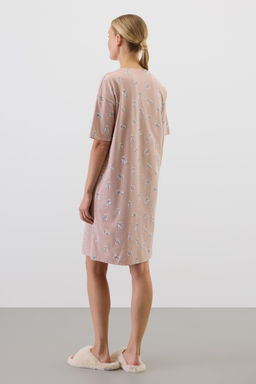 Е 10059/кофейный,забавные пудели сорочка ночная жен - Very neat фото 4