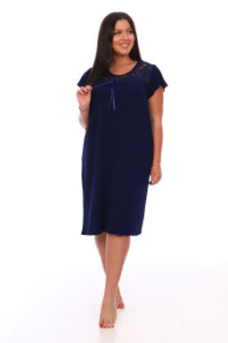001 Ночная сорочка "темно-синий"