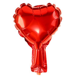 Цена за 25 шт. Воздушный шар фольгированный 5" «Сердце», красный