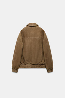 OVERSIZE SUEDE LEATHER JACKET ZW COLLECTION LIMITED EDITION - Zara фото 6