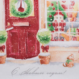 Полотенце Этель Зимние радости 4070 см, 100% хлопок, саржа 190 г/м фото 4