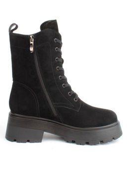 04-M3-1376 BLACK Ботинки зимние женские (натуральная замша, натуральный мех)