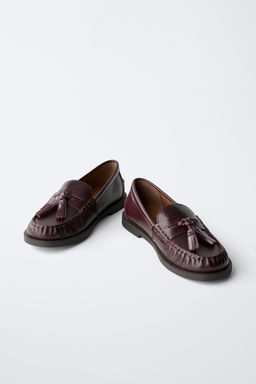 LEATHER TASSEL LOAFERS LIMITED EDITION - Zara фото 3