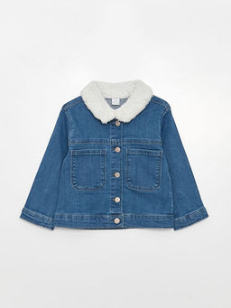Polo Yaka Uzun Kollu K?z Bebek Jean Ceket