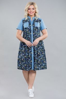 Платье 902 сине-голубой