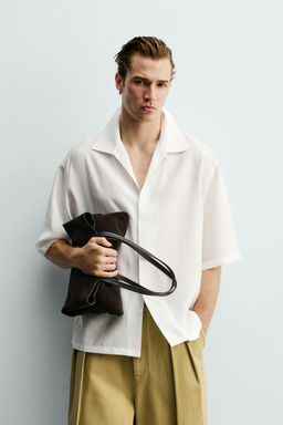 CAMISA FLUIDA RELAXED FIT / Blanco roto - Zara фото 2
