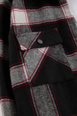 TRENDYOL MAN Siyah Regular Fit K?sl?k Kareli Oduncu Gomlek Ceket TMNAW25GO00023 - Trendyolmilla фото 2
