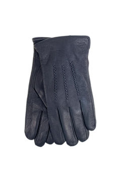 Мужские перчаткииз натуральной кожи, цвет черный