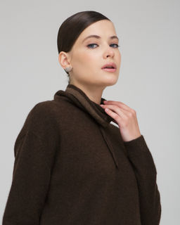 Платье из пуха яка 13132 темно-коричневое