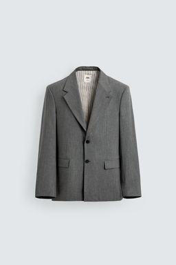 LIMITED EDITION STRIPED TEXTURED SUIT BLAZER - Zara фото 16